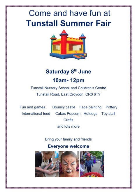 Tunstall Summer Fair poster 2019